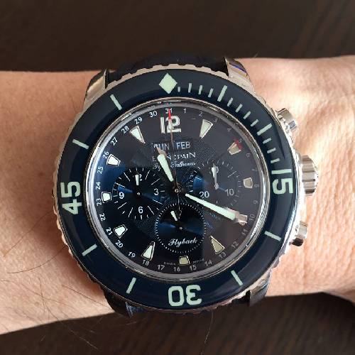 Blancpain Fifty Fathoms Flyback Chronograph Complete Calendar Moon Phase 5066F-1140-52B