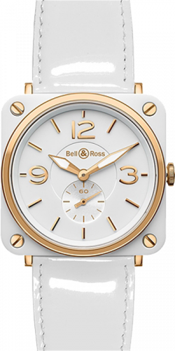 Bell & Ross Aviation BR S Pink Gold & White Ceramic BR S 98-WCR
