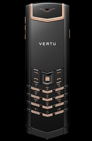 Vertu Signature S Design Pure Black Red Gold Mixed Metals