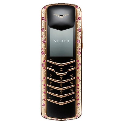Vertu Signature M Design Rose Gold Pink Sapphires