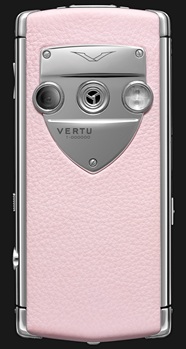 Vertu Constellation Touch, Полированная сталь, розовая кожа