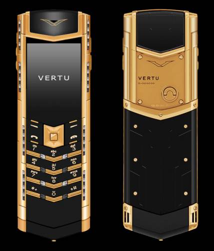 Vertu Signature S Design Deco Red Gold Black and White Diamonds