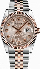 Rolex Datejust 36,39,41 mm 36 mm Steel and Everose Gold 116231 gold dial