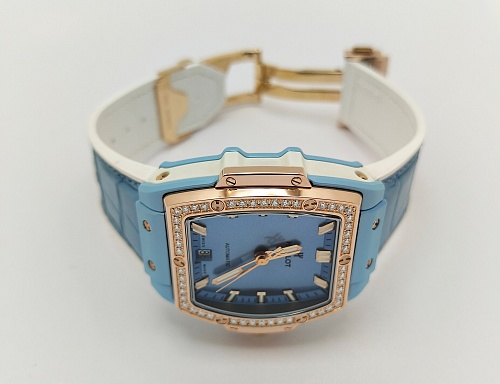 Hublot Spirit of Big Bang Blue Ceramic King Gold Diamonds 39mm 665.EO.891L.LR.1204