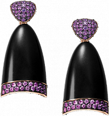 De Grisogono Jewelry Black Bell Collection Earrings 13701/06