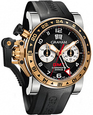 Graham Chronofighter Oversize GMT Black Steel & Gold 2OVGG.B21A.K10S