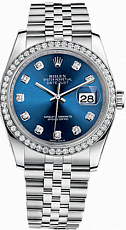 Rolex Datejust 36,39,41 mm 36mm Steel and White Gold 116244 blue