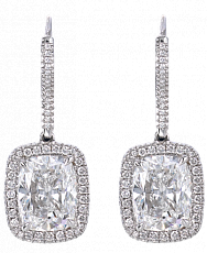 Jacob & Co. Jewelry Bridal Cushion-Cut Drop Earrings 90607027