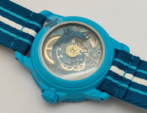 Blancpain x Swatch Scuba Fifty Fathoms Blue Lagoon 42mm SO35L400