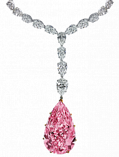 Jacob & Co. Jewelry High Jewelry Diamond Necklace with Fancy Light Pink Internally Flawless Pear Diamond 91327409-91327413