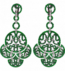 Jacob & Co. Jewelry Fine Jewelry Lace Emerald Diamond Earrings 91327451