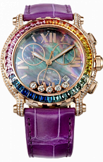 Chopard Happy Sport Chronograph 42mm Coloured stones and Diamonds 283582-5017