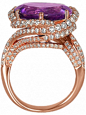 Jacob & Co. Jewelry High Jewelry Heart Amethyst Diamond Ring 91327327