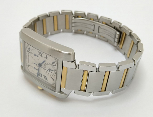 Cartier Tank Francaise Chronoflex Chronograph steel/gold 2303