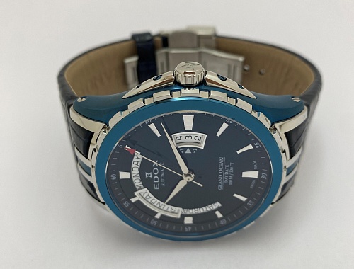 Edox Grand Ocean Day Date Automatic 45mm 83006-357BBUIN