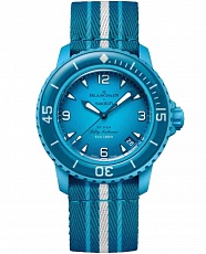 Blancpain x Swatch Scuba Fifty Fathoms Blue Lagoon 42mm SO35L400