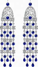 Jacob & Co. Jewelry Fine Jewelry Blue Sapphire and Diamond Chandelier Earrings 91327300
