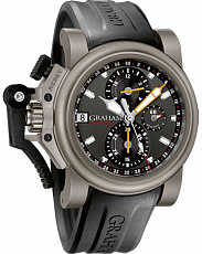 Graham Chronofighter Oversize Titanium Airwing Gun Metal 2OVKT.T01A