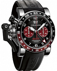 Graham Chronofighter Oversize GMT Bordeaux Steel 2OVGS.B20A