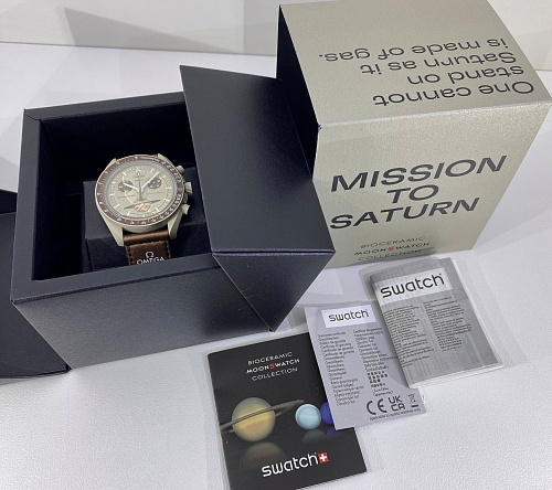 Omega x Swatch Mission to Saturn Moonswatch 42mm S033T100