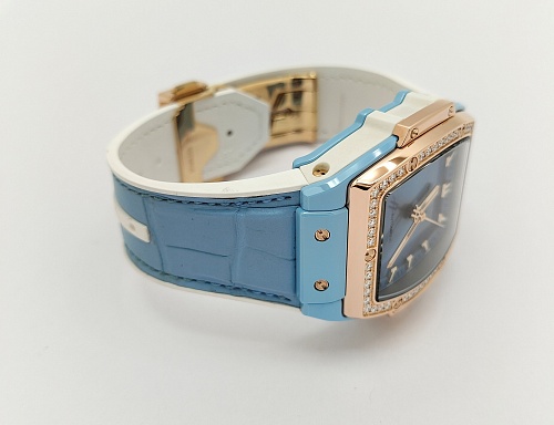 Hublot Spirit of Big Bang Blue Ceramic King Gold Diamonds 39mm 665.EO.891L.LR.1204