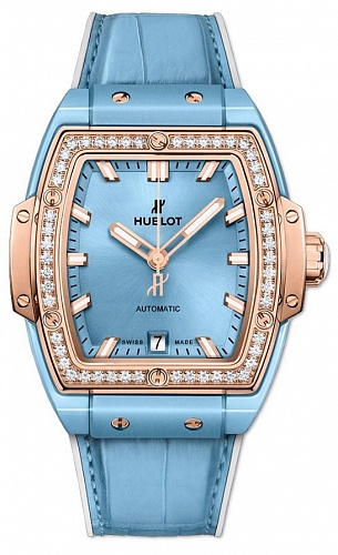 Hublot Spirit of Big Bang Blue Ceramic King Gold Diamonds 39mm 665.EO.891L.LR.1204