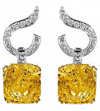 Jacob & Co. Jewelry High Jewelry Fancy Vivid Yellow Diamond Drop Earrings 91226171