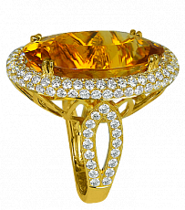 Jacob & Co. Jewelry High Jewelry Citrine Diamond Ring 91327323