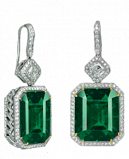 Jacob & Co. Jewelry Magnificent Gems Emerald Diamond Earrings 91224949