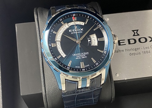 Edox Grand Ocean Day Date Automatic 45mm 83006-357BBUIN