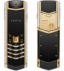 Vertu Signature S Design Желтое золото, бриллианты, багетные кнопки