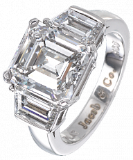 Jacob & Co. Jewelry Bridal Emerald-Cut Diamond Solitaire 90713354